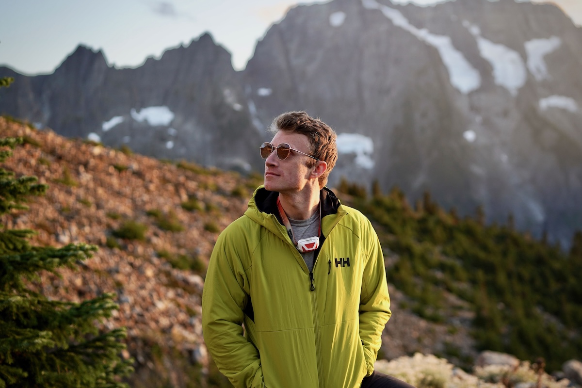 Chris Carter stopping to enjoy the view while hiking.