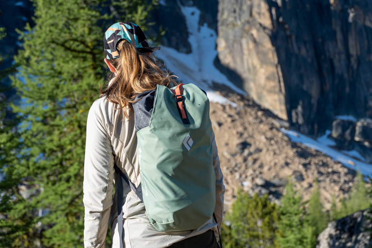 Climbing backpacks (wearing Black Diamon Rock Blitz 15)