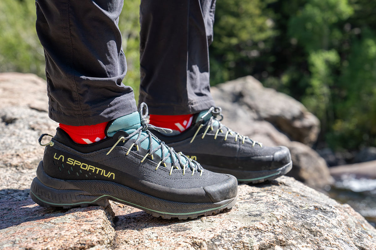 A closeup shot of the La Sportiva TX4 Evo