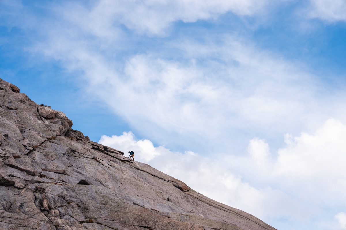 Climbing steep terrain