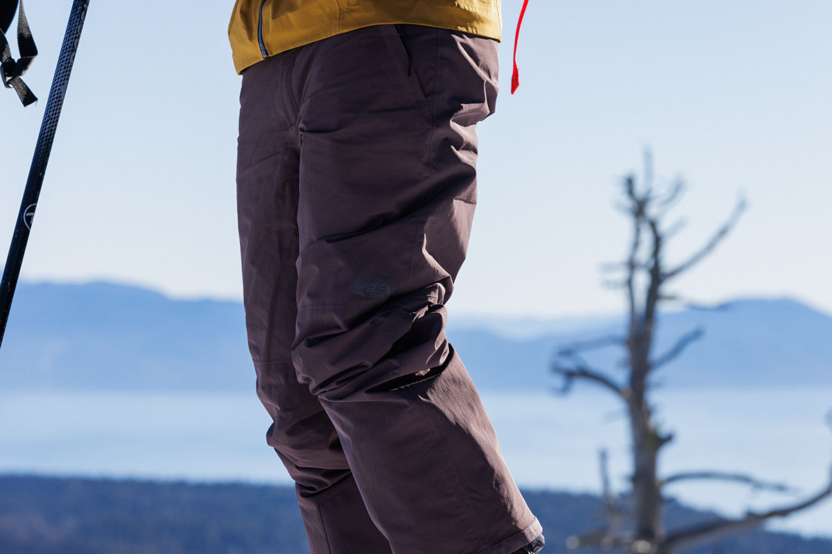 Closeup of the REI Powderbound Pants