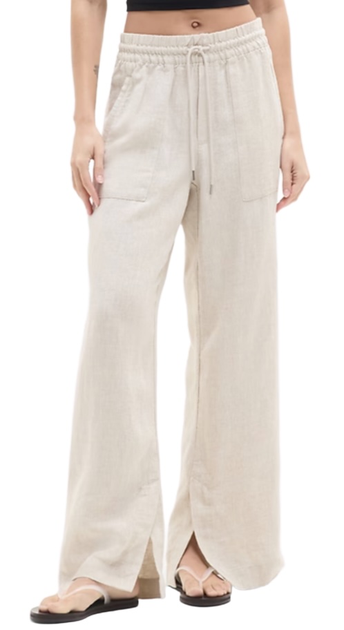 athleta retreat linen high rise best women's travel pants 