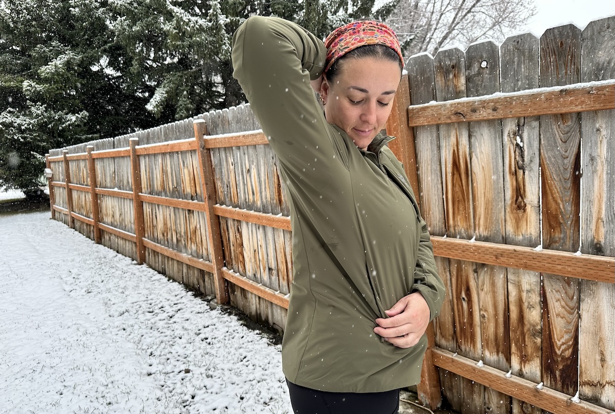arc'teryx allium insulated jacket review - articulation