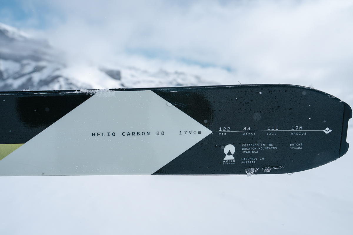 Black Diamond Helio Carbon 88 Skis (specs on ski)