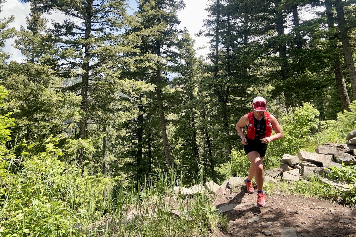 maggie slepian running in the hoka speedgoat 2 shoes 