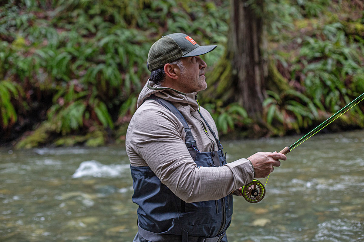 Patagonia R1 TechFace Hoody (closeup in river)