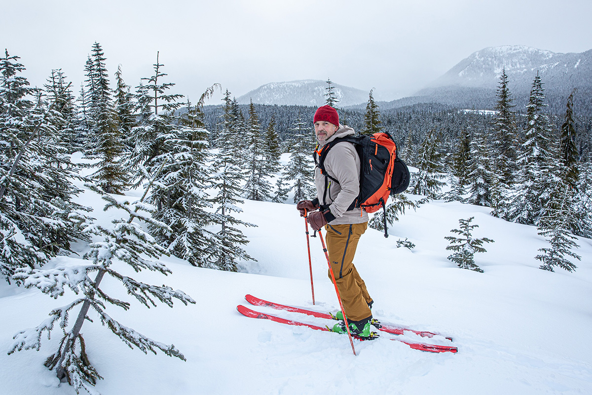 Patagonia R1 TechFace Hoody (in snowy backcountry)