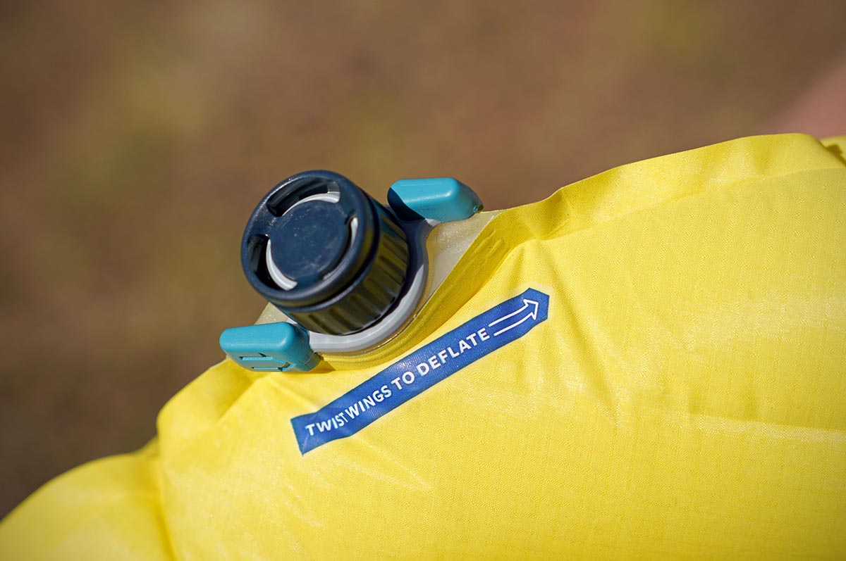 Therm-a-Rest WingLock valve (closeup)